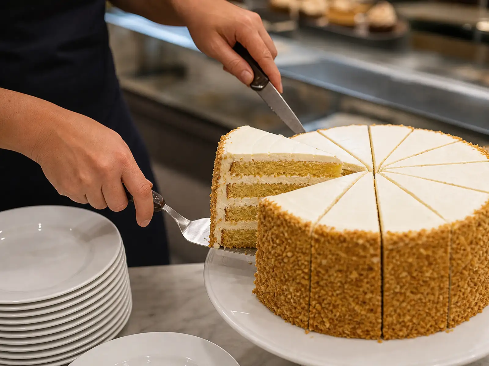 Dettaglio editoriale per l’articolo «Torte e porzioni: diametro, numero di invitati e taglio corretto»