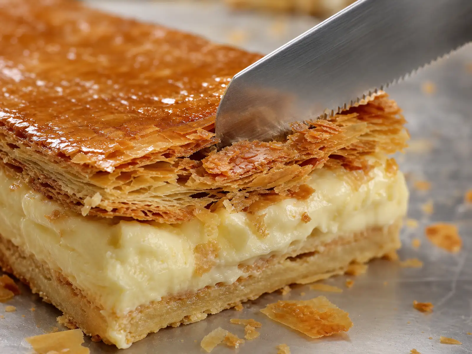 Dettaglio editoriale per l’articolo «Millefoglie: sfoglia, crema e montaggio al momento»