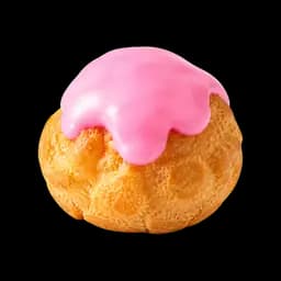 Bignè glassato alla fragola mignon