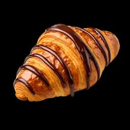 Croissant con fili di cioccolato