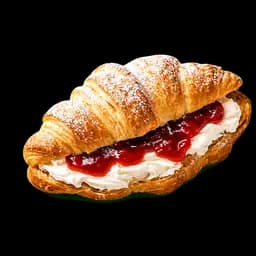 Croissant alla panna e confettura