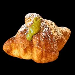Croissant al pistacchio con crema esterna