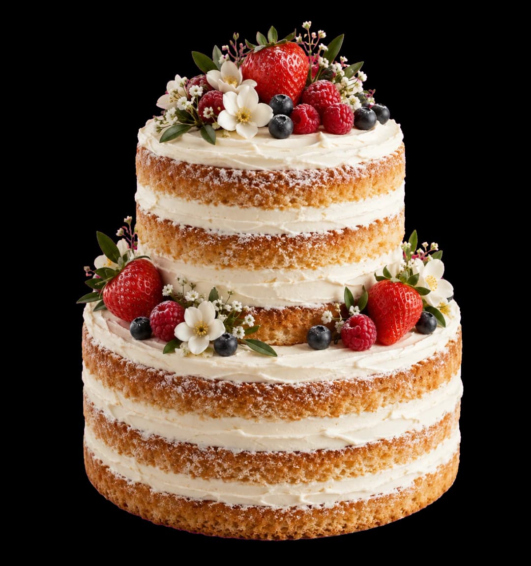 Naked cake ai frutti di bosco