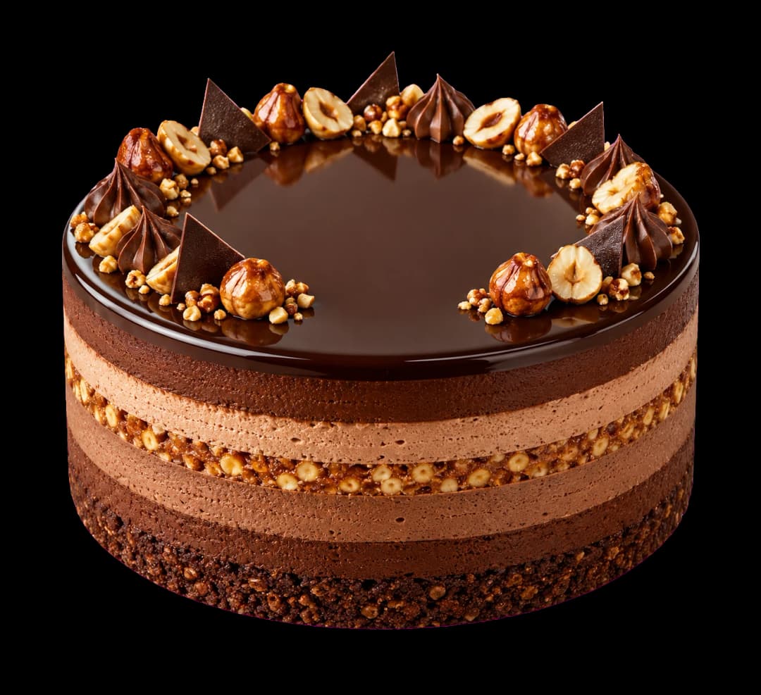 Torta sette strati cioccolato e nocciola