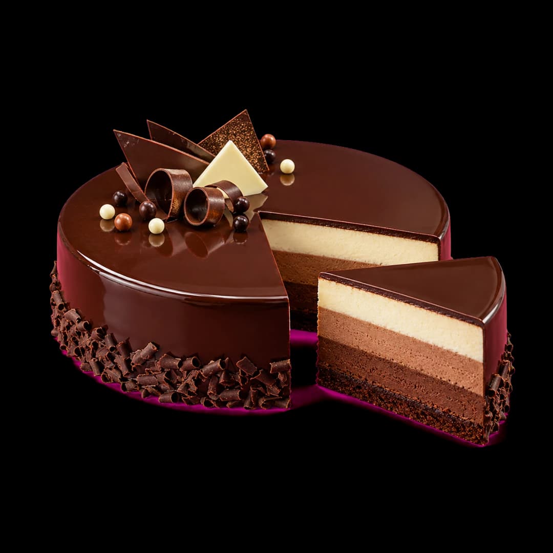 Torta ai tre cioccolati