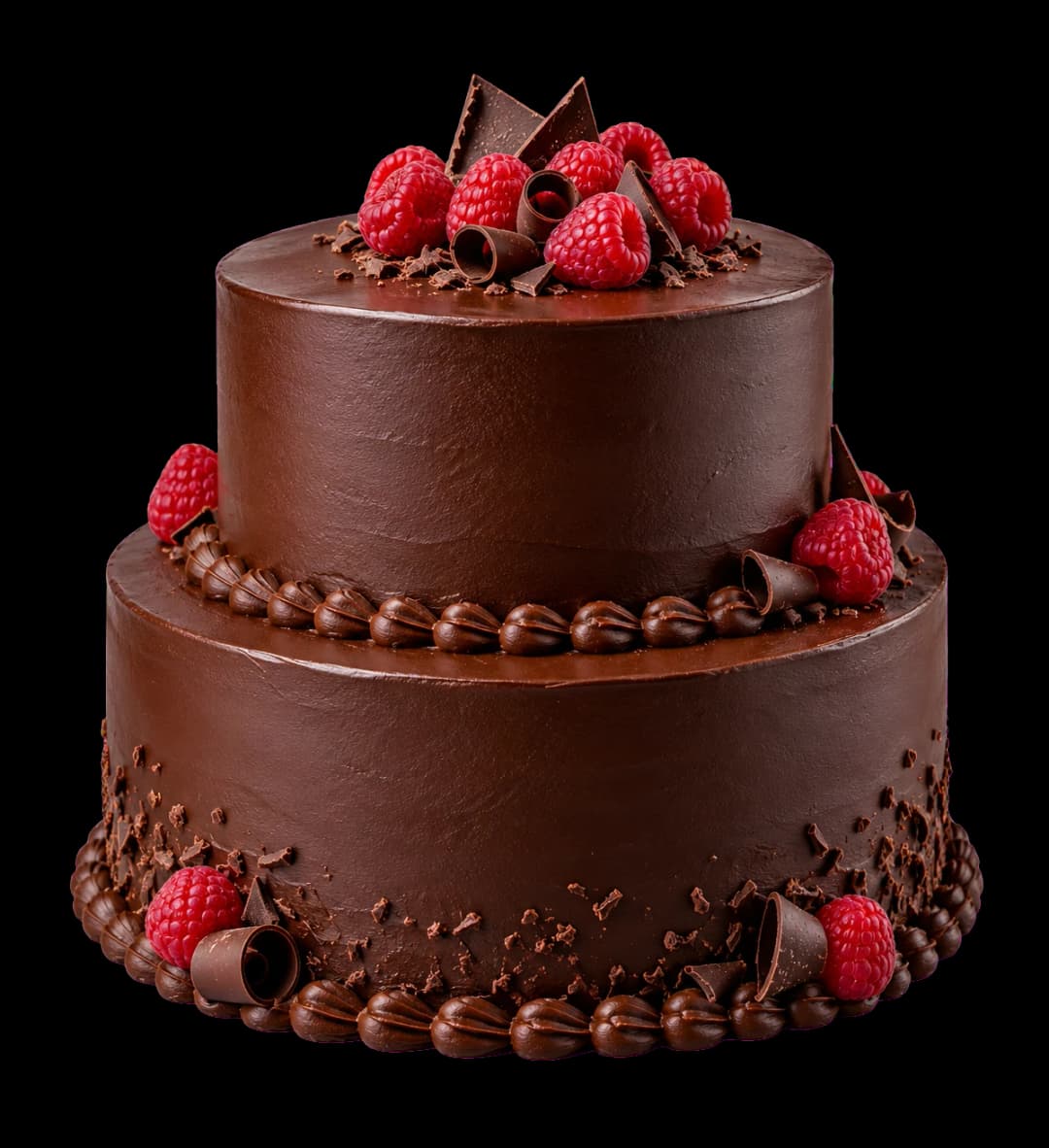 Torta nuziale a piani cioccolato e lamponi