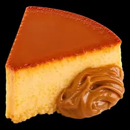 Flan con dulce de leche
